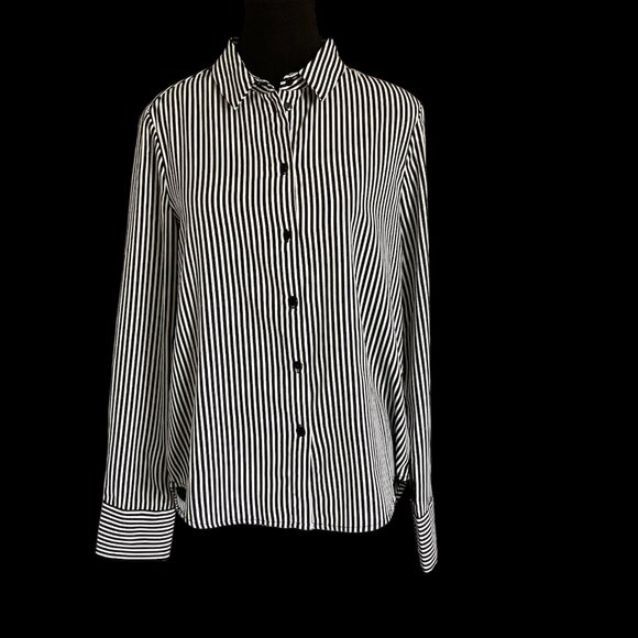 Vero Moda Striped Blouse Navy/White - Size M - Picture 1 of 6